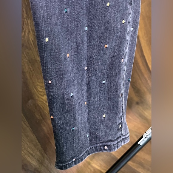 Madewell Black Metallic Polka Dot Skinny Jeans - Picture 8 of 10